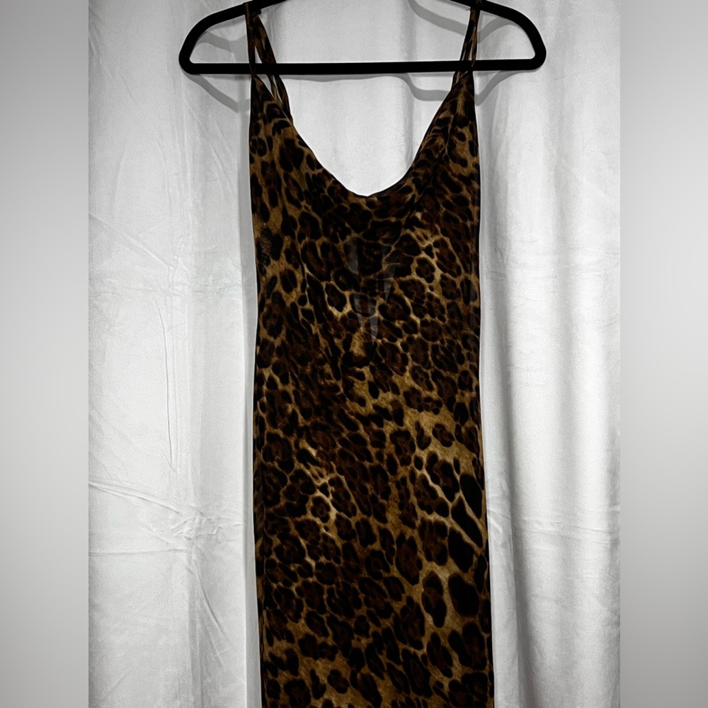 Leopard/Cheetah Spaghetti Strap Maxi Dress